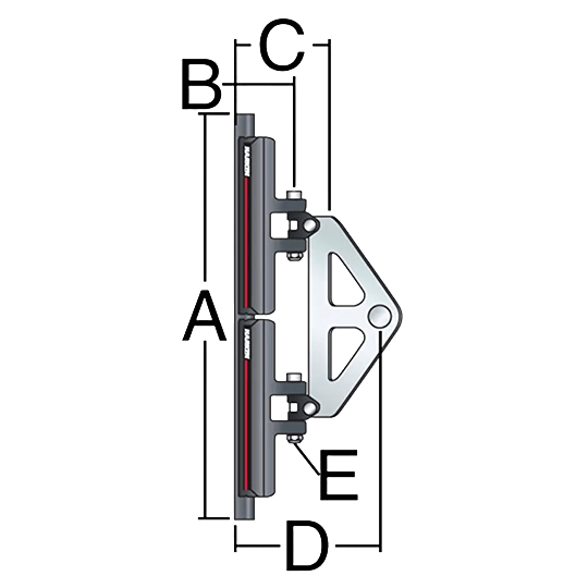 Harken 3827 22mm System A Slider Headboard Car Assembly - Pacific Sailboat Supply