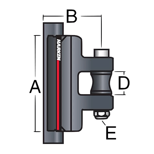 Harken 3859 27mm System B CB Battcar — Universal - Pacific Sailboat Supply