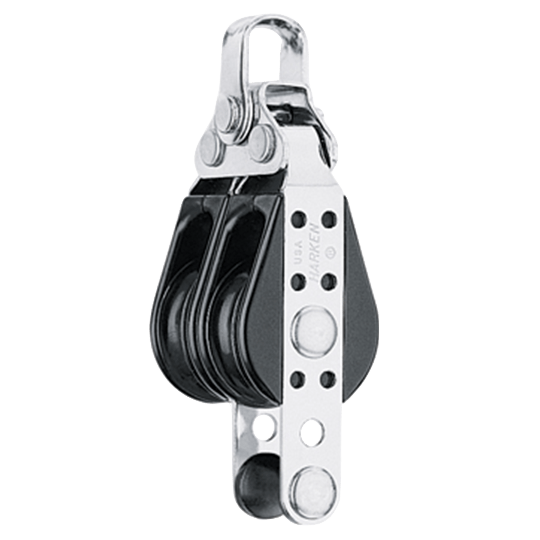 Harken 085 29mm Double Small Boat Classic Bullet Block With Becket - Pacific Sailboat Supply