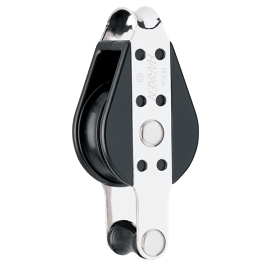 Harken 126 38mm Single Small Boat Classic Big Bullet Sailboat Block With Becket - Pacific Sailboat Supply