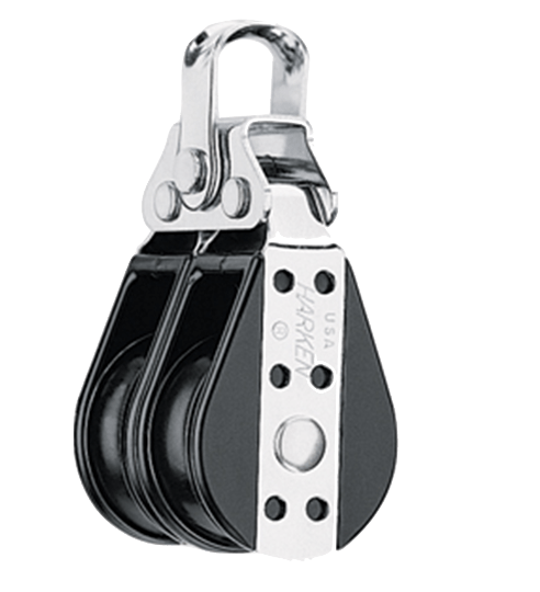 Harken 127 38mm Double Small Boat Classic Big Bullet Sailboat Block - Pacific Sailboat Supply