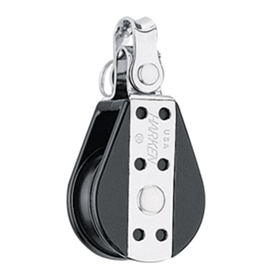 Harken 146 38mm Single Small Boat Classic Big Bullet Sailboat Block With Shackle - Pacific Sailboat Supply