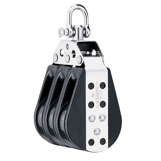 Harken 1546 3" 76mm Triple Midrange Classic Sailboat Block - Pacific Sailboat Supply