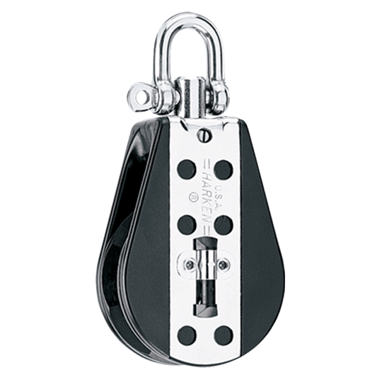Harken 1549 3" 76mm Single Midrange Hexaratchet Classic Sailboat Block - Pacific Sailboat Supply
