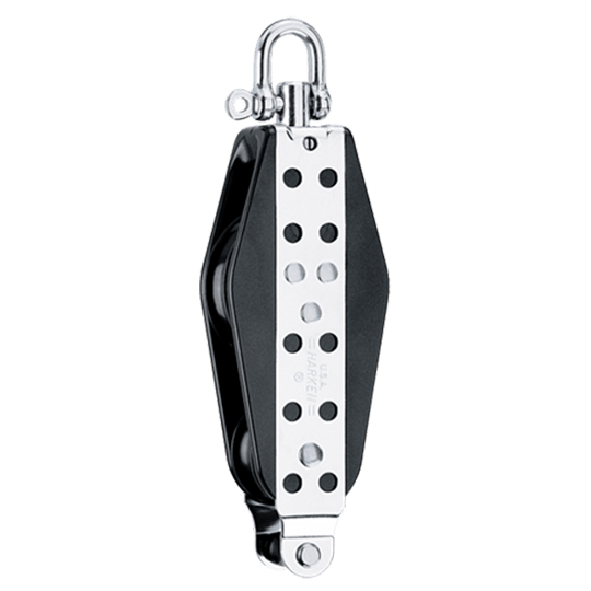 Harken 1560 3" 76mm Midrange Fiddle Sailboat Block With Becket - Pacific Sailboat Supply