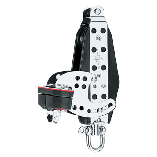 Harken 1564 3" 76mm Midrange Fiddle Sailboat Block With 280 Cam Cleat And Becket - Pacific Sailboat Supply
