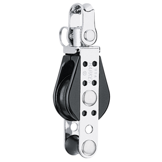 Harken 167 29mm Single Small Boat Classic Swivel Bullet Sailboat Block With Becket - Pacific Sailboat Supply