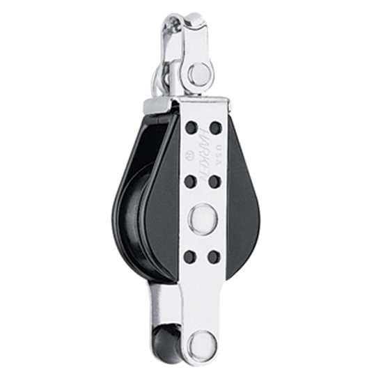 Harken 169 38mm Single Small Boat Classic Swivel Big Bullet Sailboat Block With Becket - Pacific Sailboat Supply
