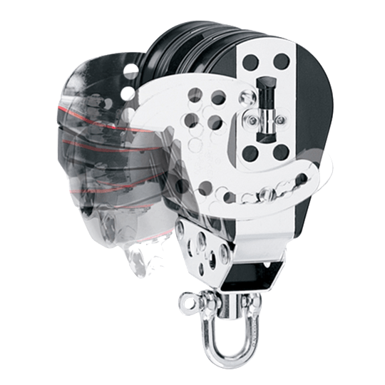 Harken 170 3" 76mm Small Boat Classic Hex-Cat Base Sailboat Block With 150 Cam-Matic Cleat - Pacific Sailboat Supply