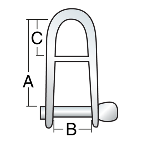 Harken 2107 Captive Pin Halyard Sailboat Shackle - Stainless Steel - Pacific Sailboat Supply