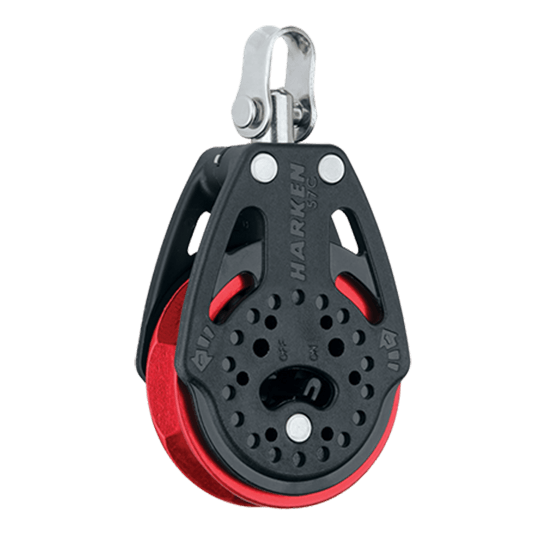Harken 2135.Red 57mm 2.25" Single Carbo Ratchet Sailboat Block Anniversary Edition - Pacific Sailboat Supply