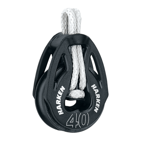 Harken 2148 40mm Single Carbo "T2" Soft-Attach Single Loop Sailboat Block - Pacific Sailboat Supply