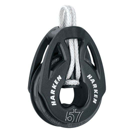 Harken 2151 57mm Single Carbo "T2" Soft-Attach Single Loop Sailboat Block - Pacific Sailboat Supply