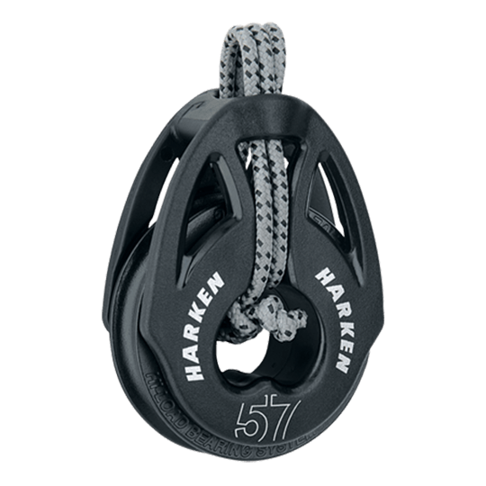 Harken 2152 57mm Single Carbo "T2" Soft-Attach Single Sailboat Block - Pacific Sailboat Supply