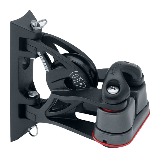 Harken 2156 40mm Carbo Pivoting Halyard Lead Sailboat Block With Cam Cleat - Pacific Sailboat Supply