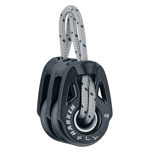 Harken 2158 18mm Double Small Boat Carbo "T2" Soft-Attach Sailboat Block - Pacific Sailboat Supply