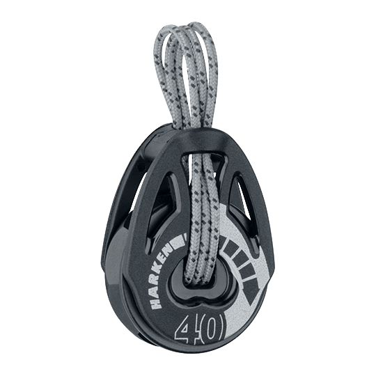 Harken 2159 40mm Single Carbo Ratchamatic Airblock "T2" Soft-Attach Sailboat Block - Pacific Sailboat Supply