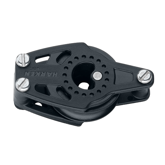 Harken 2163 40mm Single Carbo Airblock Sailboat Cheek Block With Becket - Pacific Sailboat Supply