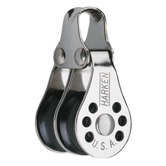 Harken 226 22mm Double Micro Sailboat Block - Stainless Steel - Pacific Sailboat Supply