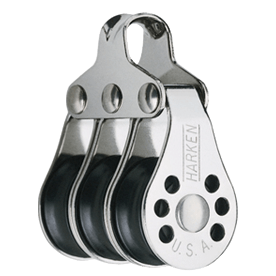 Harken 228 22mm Triple Micro Sailboat Block - Stainless Steel - Pacific Sailboat Supply