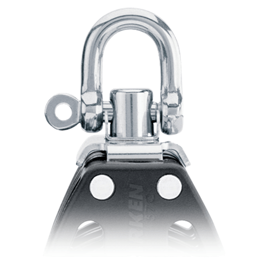 Harken 2603 57mm Double Sailboat Carbo Airblock With Becket - Pacific Sailboat Supply