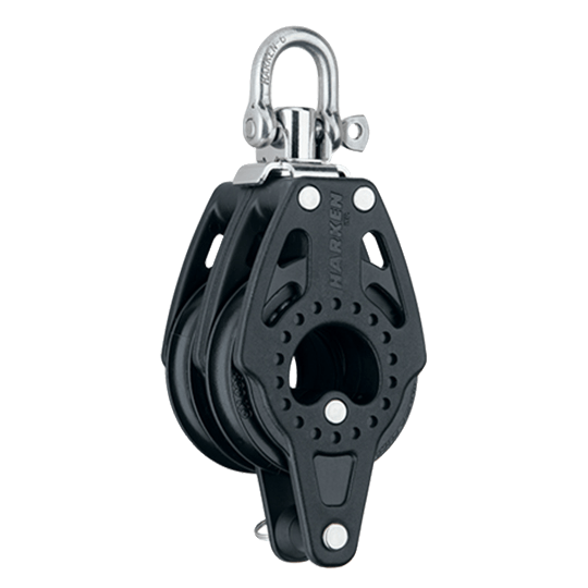 Harken 2603 57mm Double Sailboat Carbo Airblock With Becket - Pacific Sailboat Supply