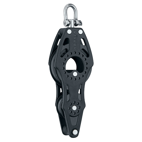 Harken 2622 57mm 2.25" Carbo Airblock Fiddle Sailboat Block With Becket - Pacific Sailboat Supply
