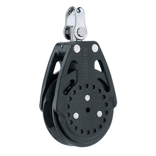 Harken 2625 57mm 2.25" Single Carbo Airblock Ratchamatic Sailboat Block - Pacific Sailboat Supply