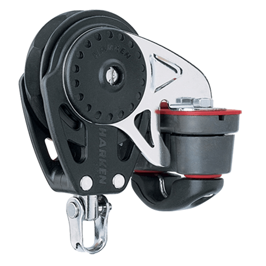Harken 2627 57mm 2.25" Single Carbo Ratchamatic Sailboat Block With Cam Cleat - Pacific Sailboat Supply