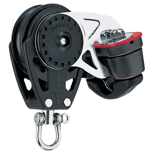 Harken 2645 40mm Single Sailboat Carbo Airblock Block With Cam Cleat - Pacific Sailboat Supply