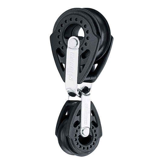 Harken 2649 40mm / 29mm Small Boat Carbo Airblock Traveler Sailboat Block - Pacific Sailboat Supply