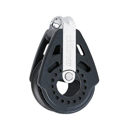 Harken 2650 40mm Single Sailboat Carbo Airblock Fixed Block - Pacific Sailboat Supply