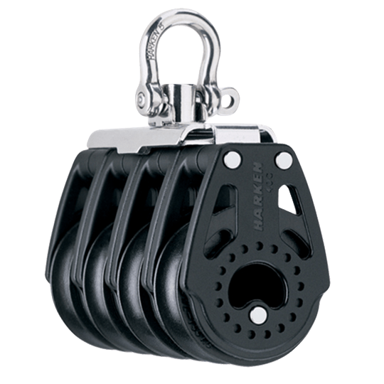 Harken 2654 40mm Quad Swivel Carbo Airblock Sailboat Block - Pacific Sailboat Supply