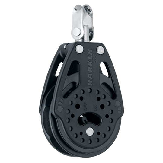 Harken 2670 75mm 3" Single Swivel Ratchet Carbo Air Block - Pacific Sailboat Supply