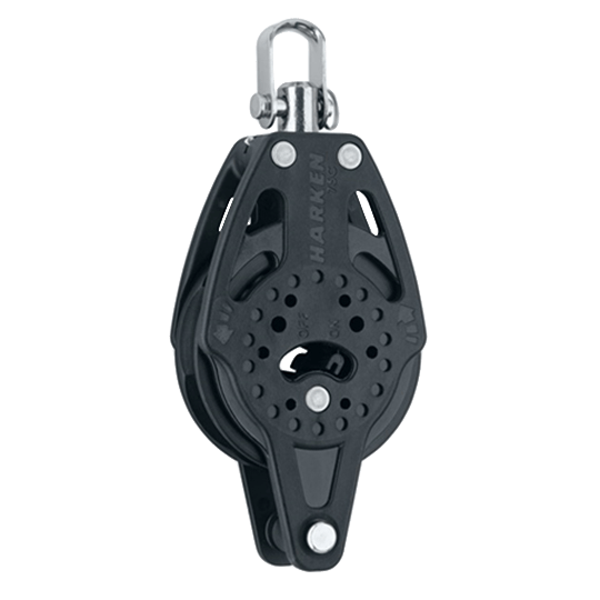 Harken 2671 75mm 3" Single Swivel Carbo Ratchet Sailboat Block With Becket - Pacific Sailboat Supply