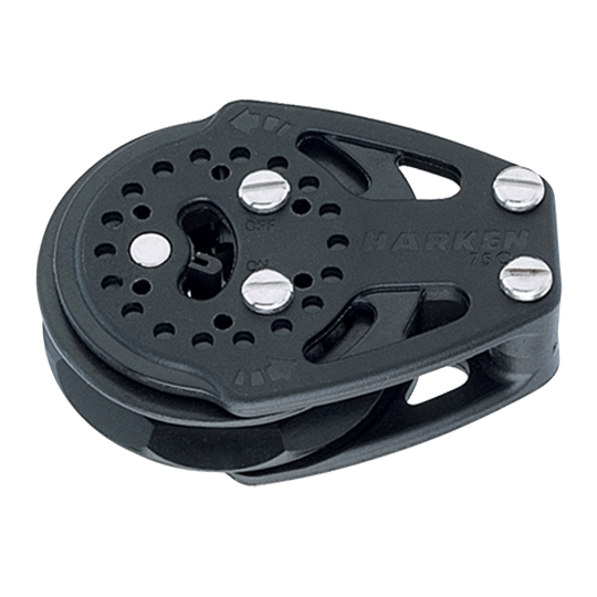 Harken 2672 75mm 3" Single Carbo Ratchet Sailboat Cheek Block - Pacific Sailboat Supply