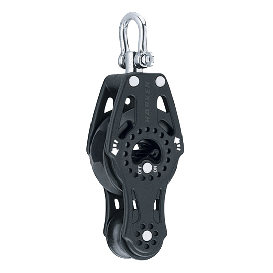 Harken 2673 57mm Carbo Airblock Fiddle Ratchet Sailboat Block - Pacific Sailboat Supply