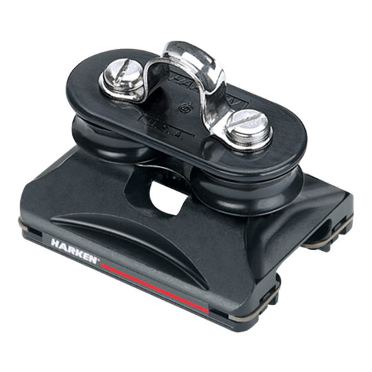 Harken 2729 22mm High-Load Small Sailboat CB Traveler Car With Fixed Sheaves And Eye Strap - Pacific Sailboat Supply