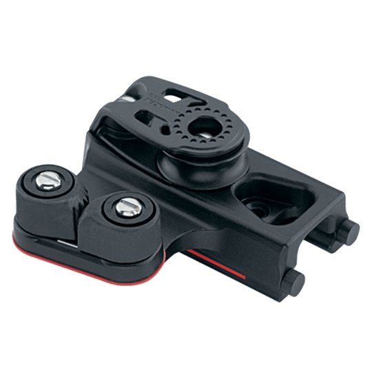 Harken 2741 22mm Single Sheave Cb Small Sailboat Traveler End Controls With Carbo-Cam Cleat - Pacific Sailboat Supply