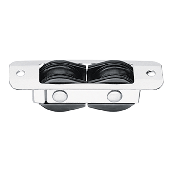 Harken 289 29mm Bullet In-Line Exit Sailboat Block With Stainless Steel Cover Plate - Pacific Sailboat Supply
