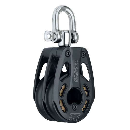 Harken 3217 57mm Double Black Magic High-Load Air Block Swivel Block - Pacific Sailboat Supply