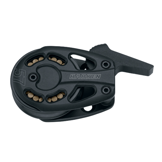 Harken 3221 57mm Single Black Magic High-Load Air Block Lockoff Footblock - Pacific Sailboat Supply