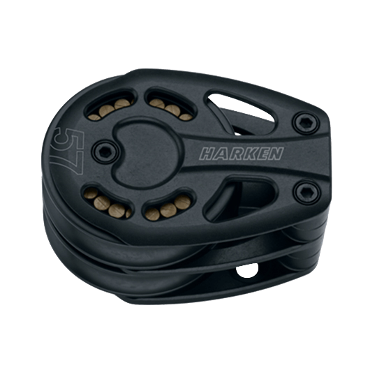 Harken 3222 57mm Double Black Magic High-Load Air Block Footblock - Pacific Sailboat Supply