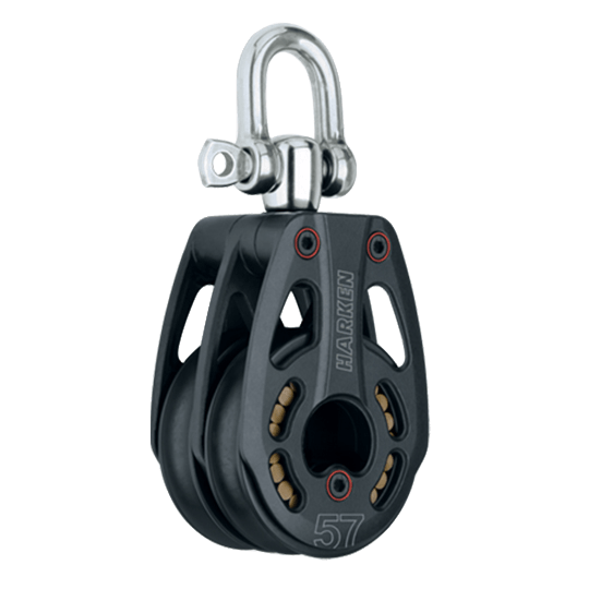 Harken 3228 57mm Double Black Magic Low-Load Airblock Block - Pacific Sailboat Supply