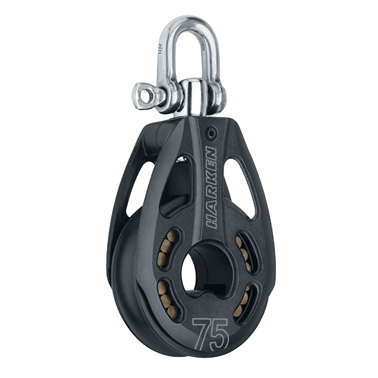 Harken 3231 75mm Single Black Magic High-Load Airblock Swivel Block - Pacific Sailboat Supply