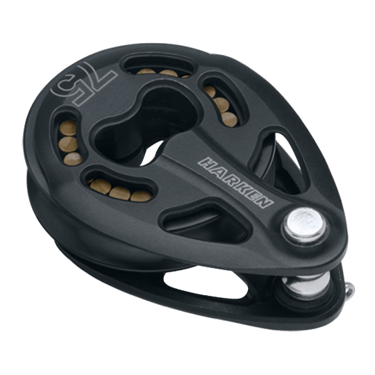 Harken 3240 75mm Single Black Magic High-Load Air Block Padeye Block - Pacific Sailboat Supply