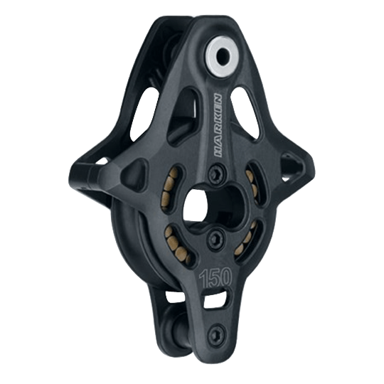 Harken 3265 150mm Single Black Magic Runner Block With Becket - Pacific Sailboat Supply