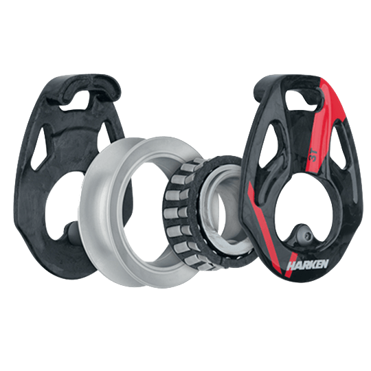 Harken 3295 56mm 3T Single Carbon Fiber Racing V Block With Titanium Sheave - Pacific Sailboat Supply