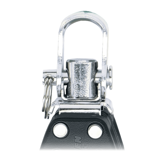 Harken 347 29mm Triple Small Boat Carbo Airblock Swivel Block With Cam Cleat And Becket - Pacific Sailboat Supply