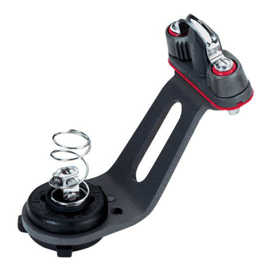 Harken 402 Small Swivel Base With 412 Cam-Matic Double Cleat For Sailboat Mainsail Handling - Pacific Sailboat Supply